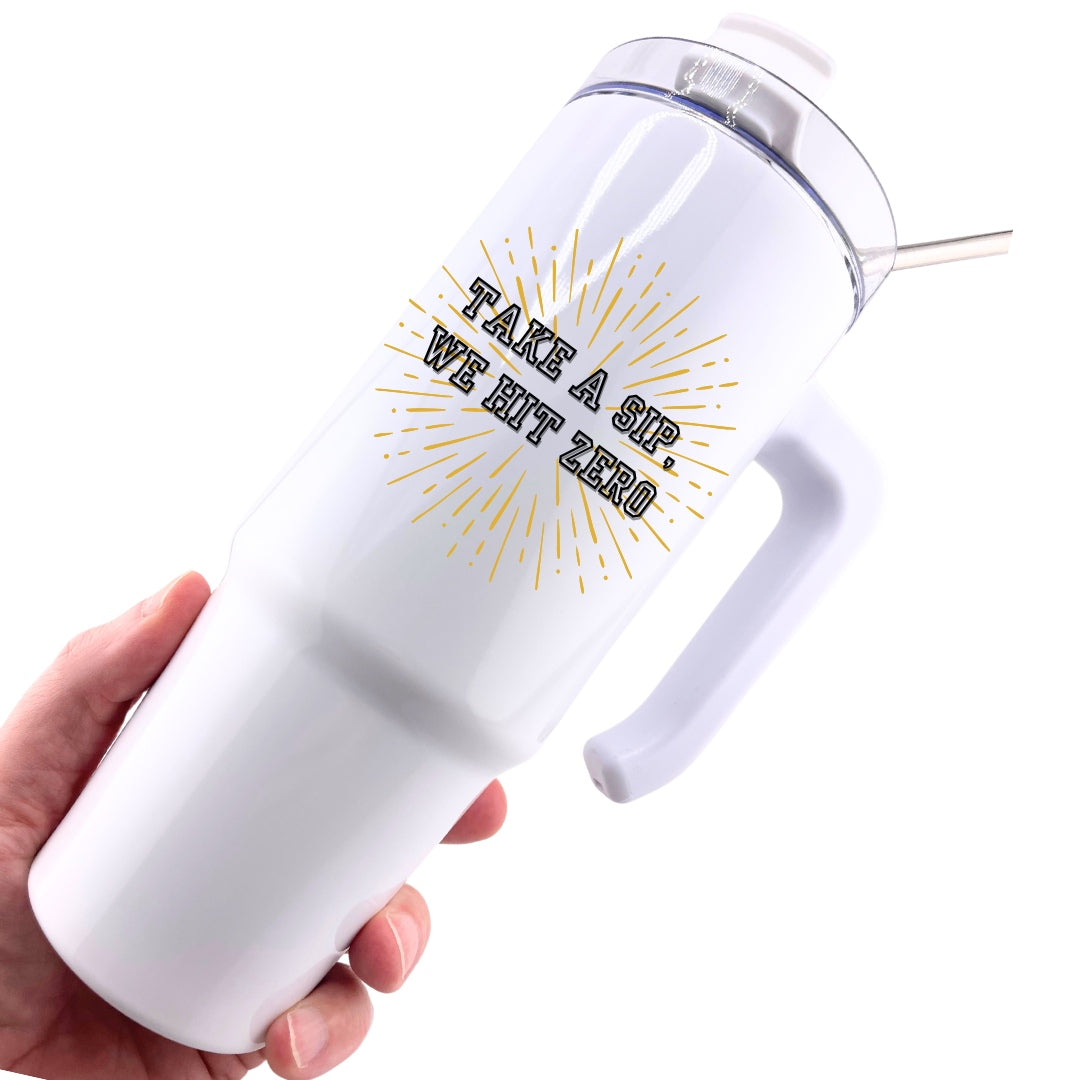 CHUMBLERS 30 Oz Stainless Steel Tumblers with Handle Take A Sip