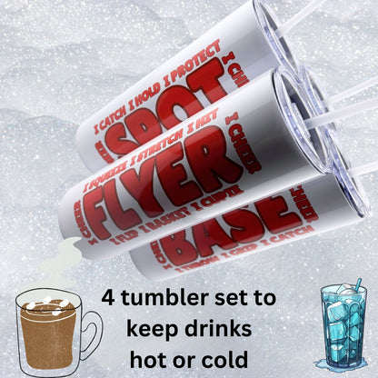 Chumblers 4 piece Stunt Group Set Red