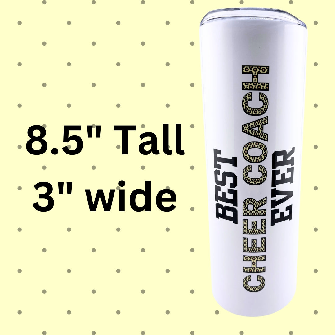 CHUMBLERS 20 Oz Stainless Steel Tumblers Best Cheer Coach Ever