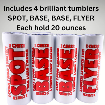 Chumblers 4 piece Stunt Group Set Red